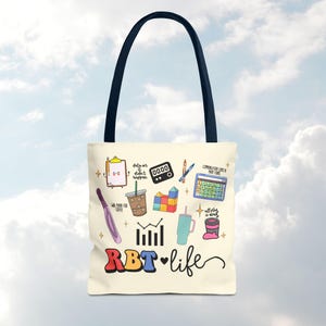Borsa tote a tema ABA RBT Life Essentials, borsa per terapia comportamentale, regalo per provider ABA, regalo per tecnico comportamentale