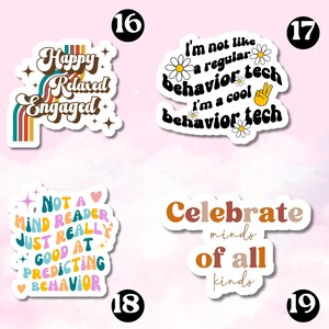 ABA Stickers, Behavior Analysis Sticker Bundle, Holographic Rbt Bcba ...