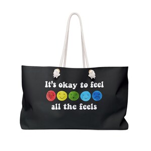 School Counselor Tote Bag, Large Emotions Tote