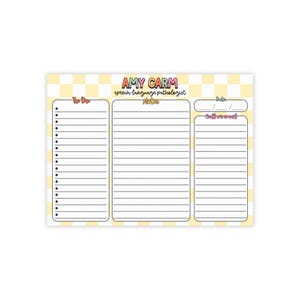 Personalisierter Logopäde Post-it® Notizzettel, To Do Liste für Logopäde, Geschenk für SLP SLPA, personalisierte Notizen Bild 4