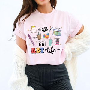 Comfort Colors RBT Life Essentials Shirt, Retro ABA Tee, Gift for Behavior Technician, Behavior Therapist Apparel
