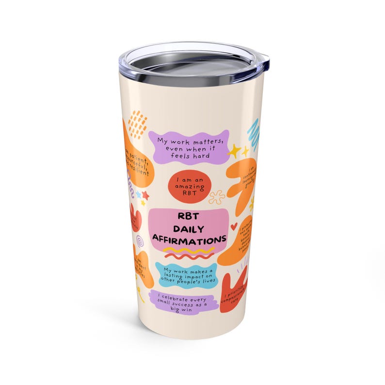 RBT Daily Affirmations Tumbler, ABA Therapy Gift image 4