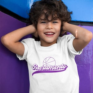 Sacramento Basketball Youth T Shirt, boys girls Tee