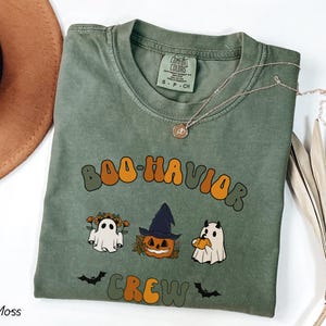 Boo-Havior Crew Halloween Shirt, Behavior Therapist Gift, Comfort Colors