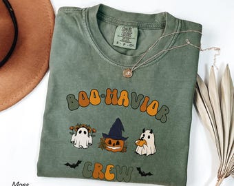 Boo-Havior Crew Halloween Shirt, Behavior Therapist Gift, Comfort Colors