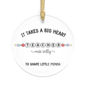 Personalisierter Lehrer Anhänger, Lehrer Freundschaft Armband Ornament, Geschenk für Lehrer, Acryl Ornamente