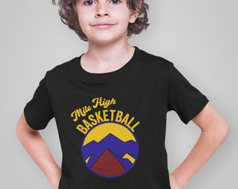 Denver Basketball Kids T shirt, Denver Youth sized shirt