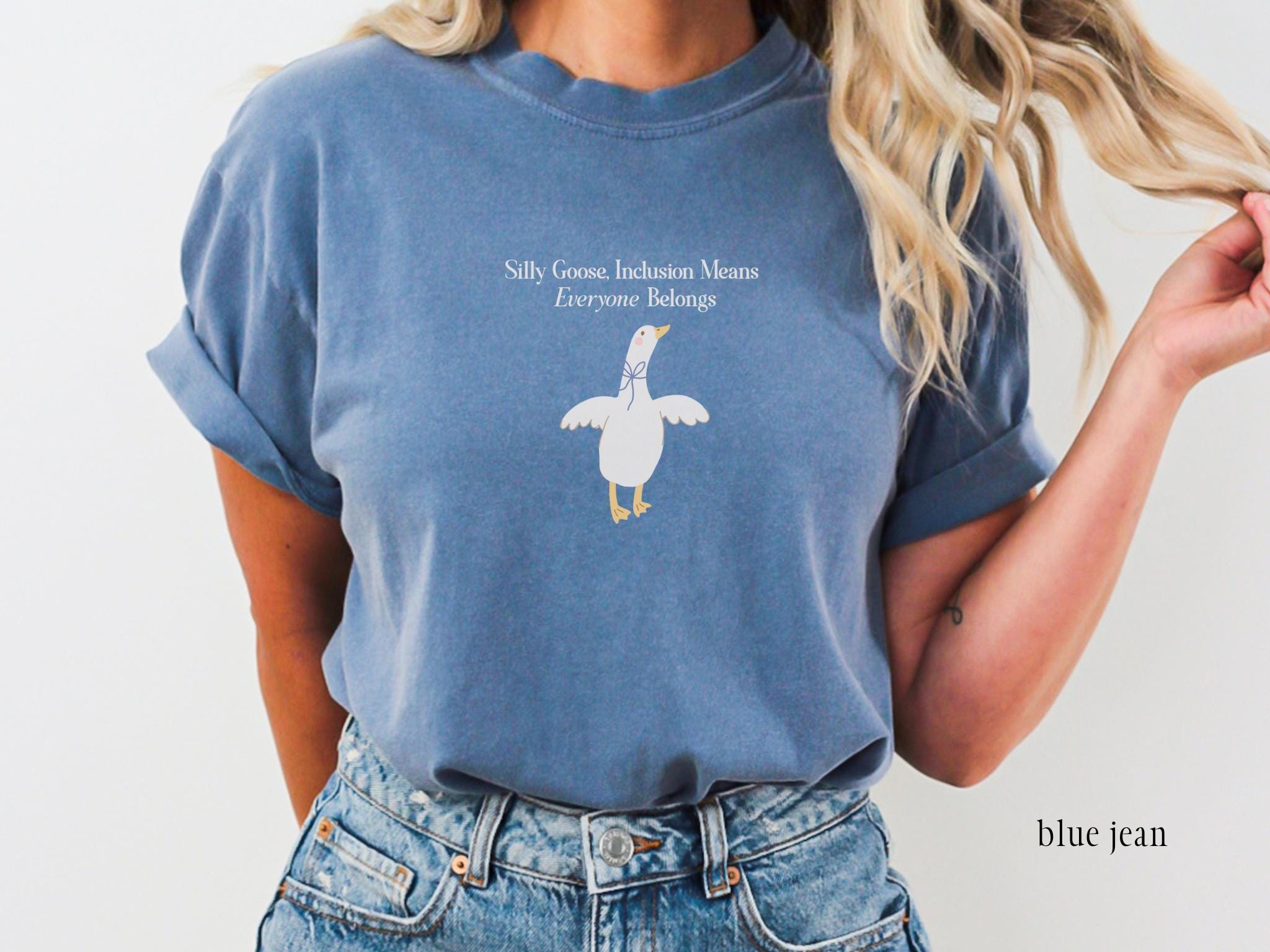グース・インクルージョンTシャツ、教師、セラピスト、神経多様性擁護