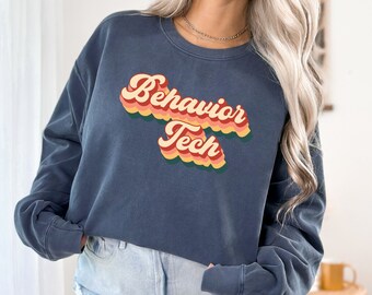 Retro Behavior Tech Sweatshirt, Komfort Farben RBT Rundhalsausschnitt