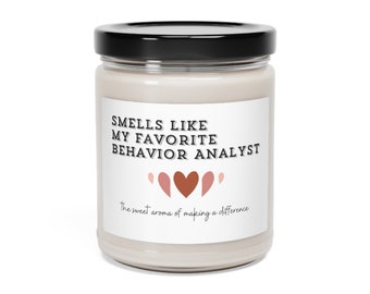 BCBA Gift Candle, Scented Soy Candle for Behavior Analyst