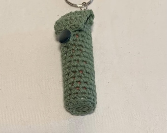 Crocheted Chapstick Holder Keychain - Backpack Charm