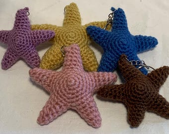 Crocheted Star Keychain