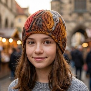 Crochet Wave Beanie Hat,Crochet Ribbed Beanie,Wave Stitch Crochet Beanie PDF Pattern