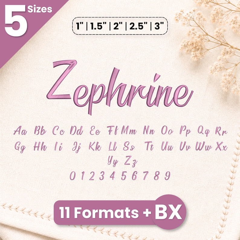 Script Embroidery Font, BX Font for Embroidery, Calligraphy Font Pe ...