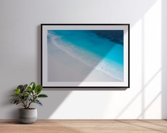 Luftbild von Lucky Bay, Strandmotiv aus Esperance, Wandbild mit Küstenmotiv, digitaler Download