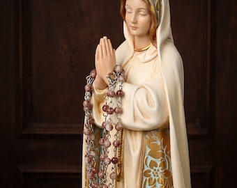 Estatua de Nuestra Señora de Fátima de 30 cm (12 pulgadas), figura de la Virgen María católica, escultura de altar de la Virgen, regalo religioso para mamá.