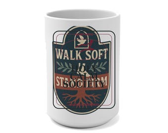 Holy Calm Society Black Christian Mug | Faith Coffee Cup