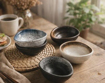 クリエイティブな和風ソース皿、陶器製醤油ディップ皿、寿司ボウル