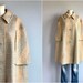 Vintage 70s Wool Cape / 1970s Mod Wool Plaid Walking Cape Poncho / Cream Tan Grey Neutral Plaid Sherlock Holmes Cape