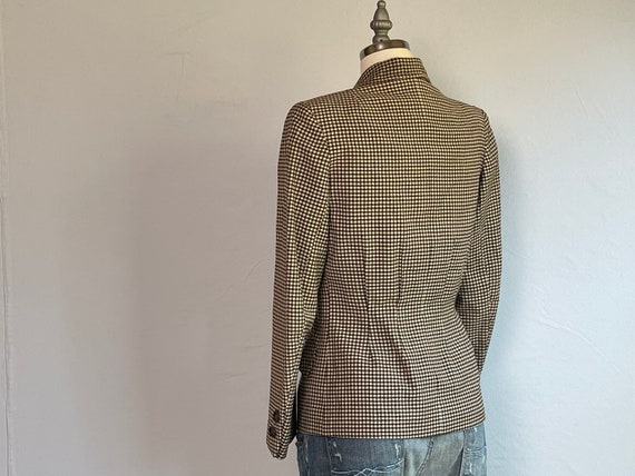 Vintage 40s Wool Check Blazer / 1940s Dayton Comp… - image 7
