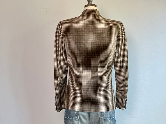 Vintage 40s Wool Check Blazer / 1940s Dayton Comp… - image 4