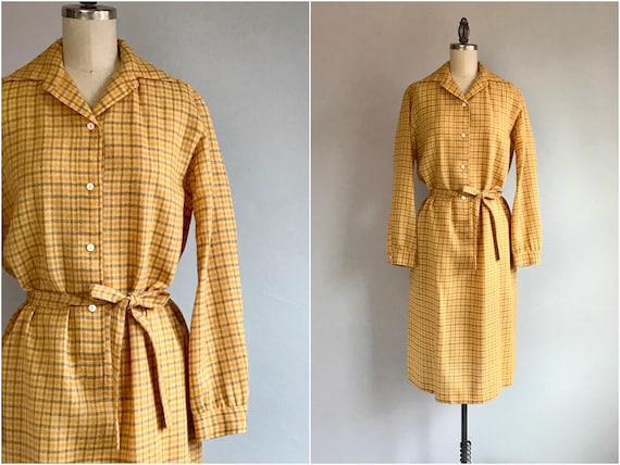 Vintage 1970s Wool Dress / 70s Donald Davies Handw