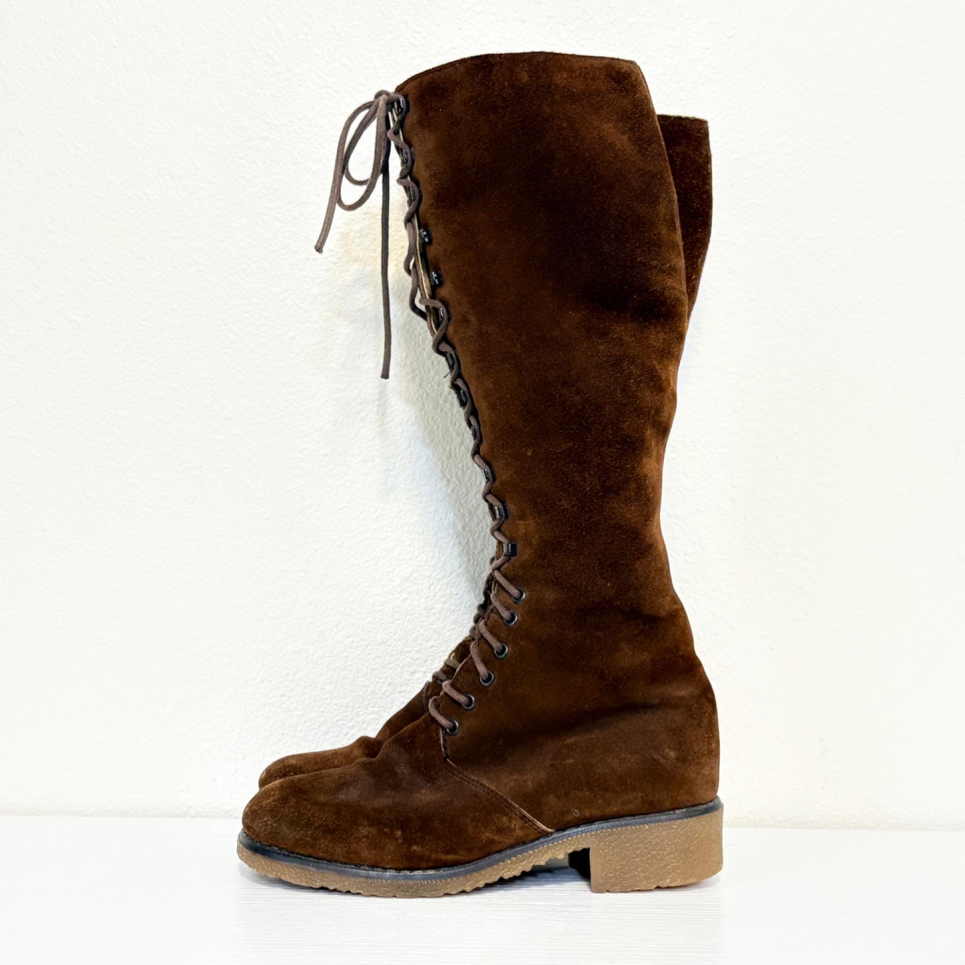 70s Lace up Boots - Etsy