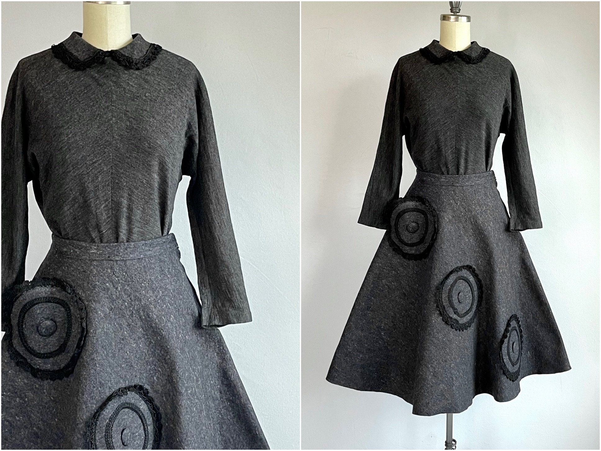 grey 50s dress