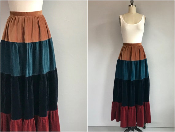 Vintage 1970s Mountain Artisans Maxi Skirt / 1970s