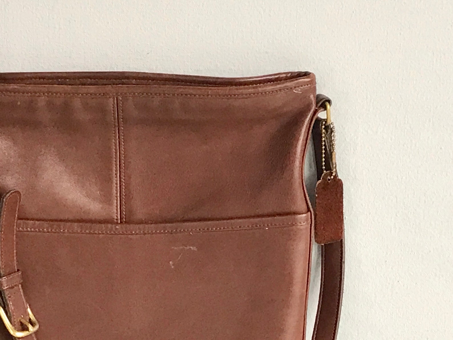 Vintage 80s Coach Bag / 1980s Coach Brown Leather Handbag Etsy