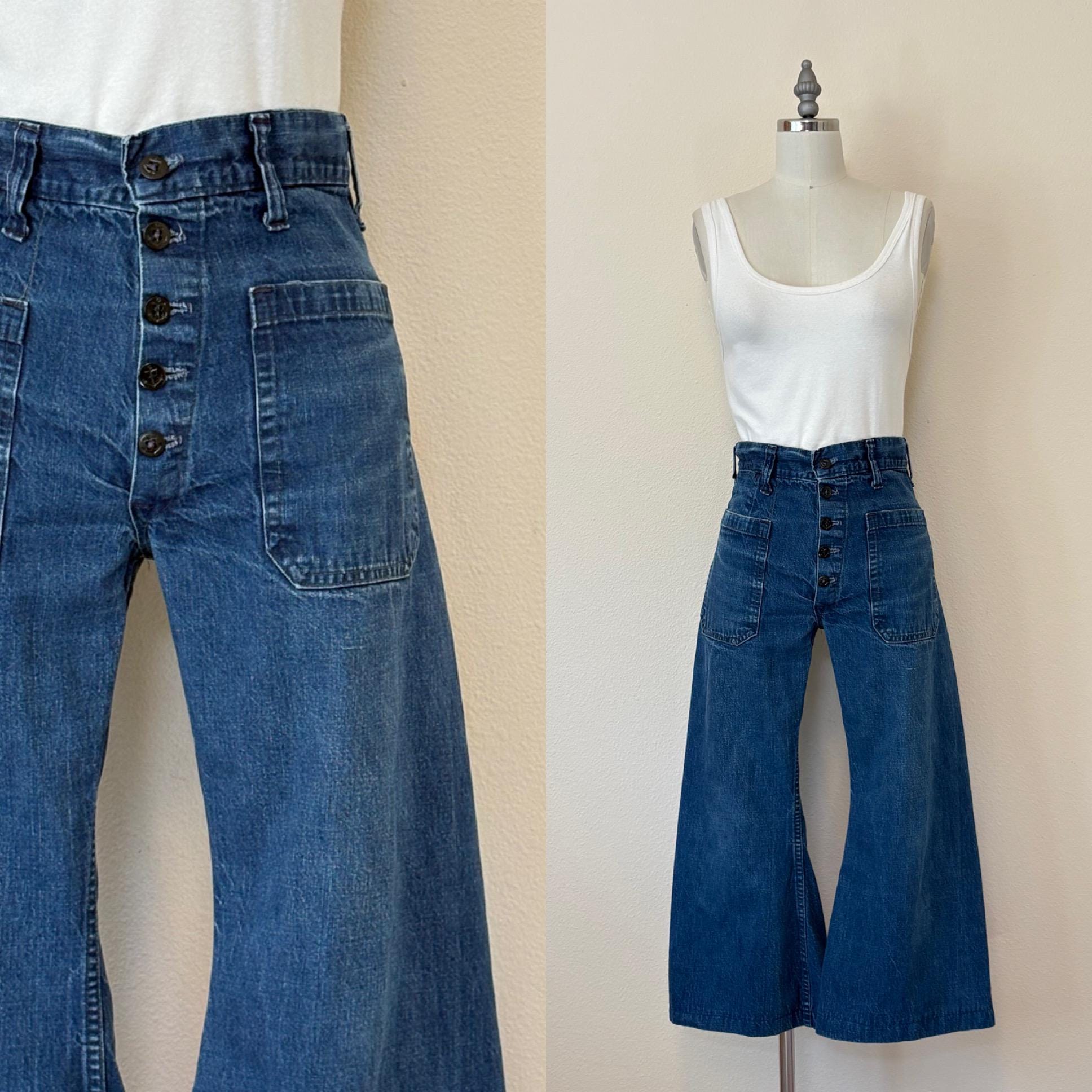 Navy Sailor Jeans Vintage - Etsy