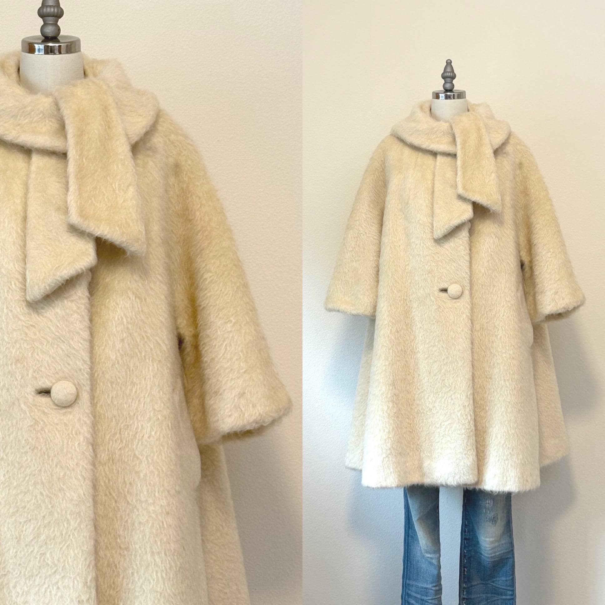 ジャケット・アウター 1950~1960s DOUBLE BREASTED WOOL COAT 1950s 60s Vintage Mens Overcoat Wool Coat Size L