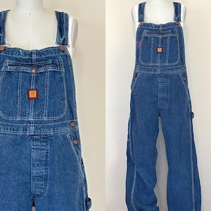Vintage 80s Big Ben Denim Overalls, Indigo Denim Bib Overalls, Vintage Workwear Uniform