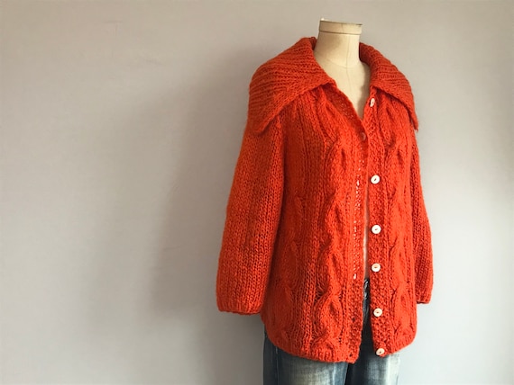 Vintage 60s Mohair Cardigan / 1960s 