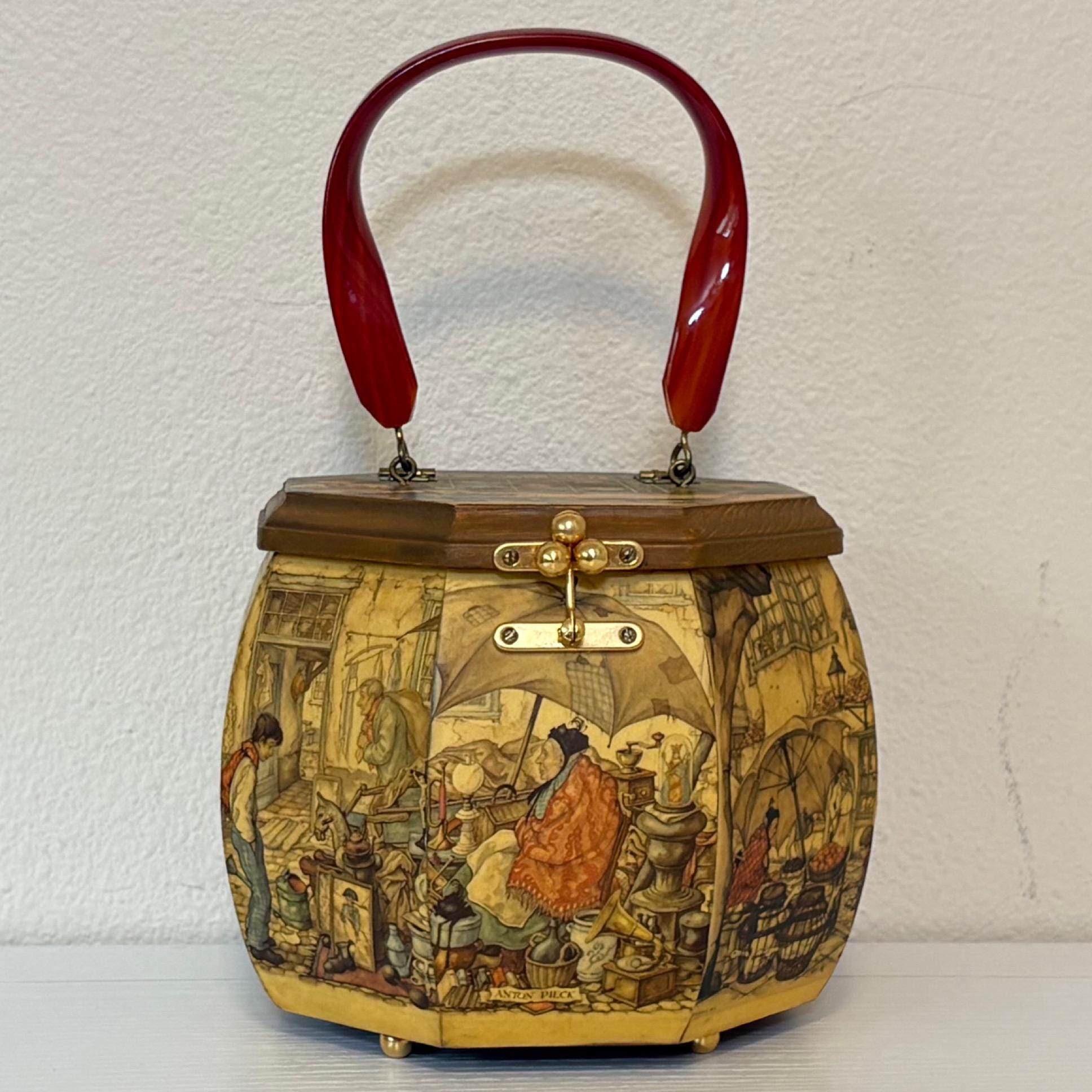 70s Decoupage Purse - Etsy