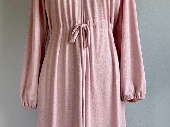 Vintage 1970s David Brown Caftan /  70s Pink Jers… - image 3