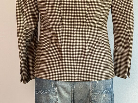 Vintage 40s Wool Check Blazer / 1940s Dayton Comp… - image 8