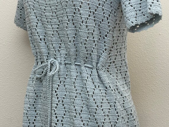 Vintage 60s Crochet Dress, 1960s Hand Crochet Lig… - image 10