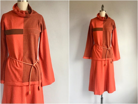 Vintage 70s Bonnie Cashin Sweater Dress / 1970s De