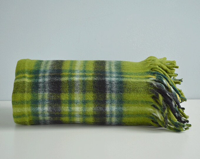 Vintage Wool Plaid Blanket / Tartan Plaid Woven Wool Throw Etsy