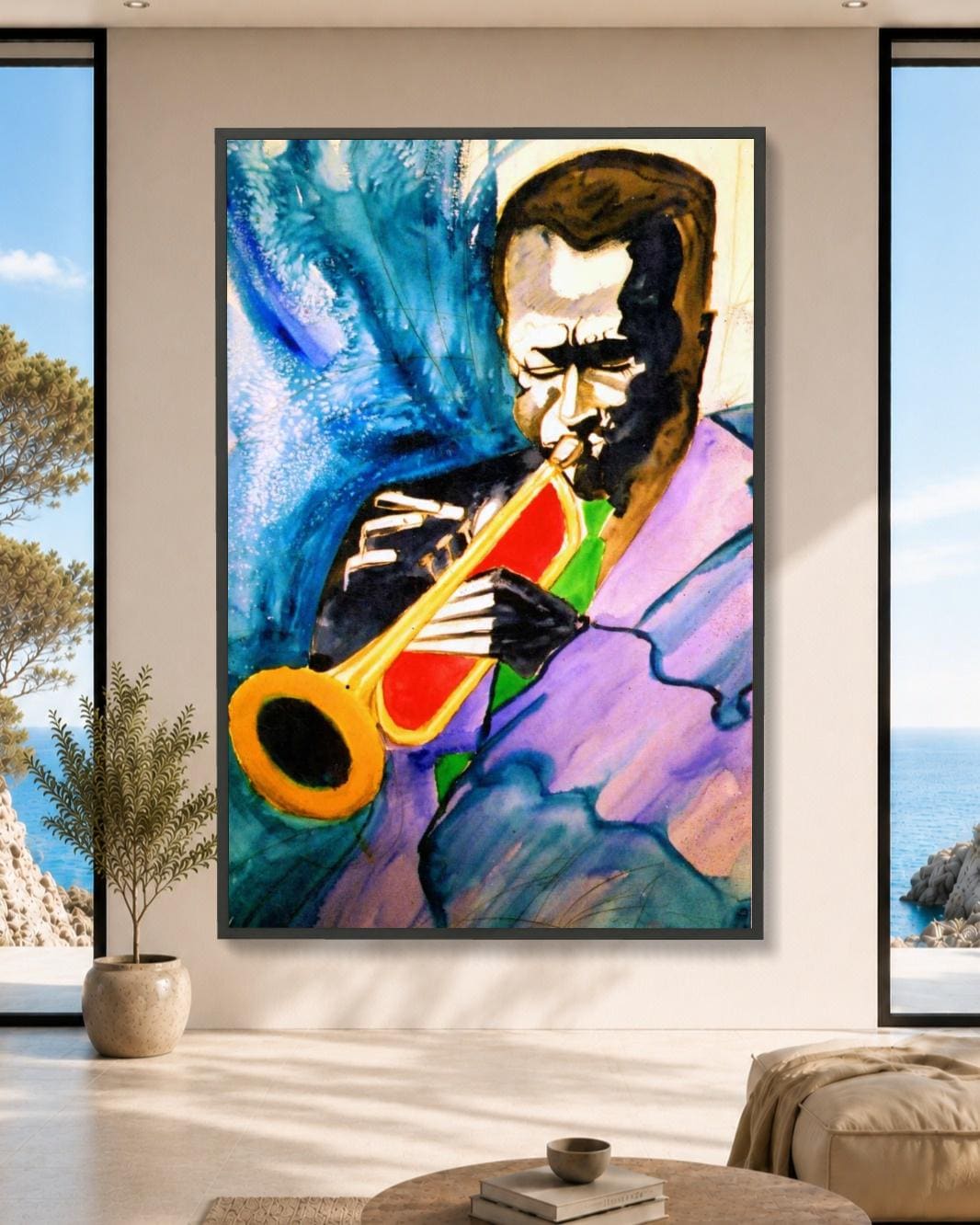 Canvas Portrait Miles Davis - Etsy