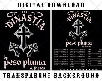 Peso Pluma Dinastía Tour PNG, Diseño de camiseta de Tito (Descarga digital)