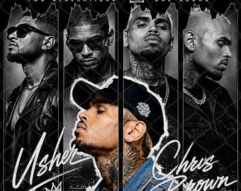 Gira Raymond & Brown 2026, diseño de camiseta de Usher x Chris Brown (descarga digital)