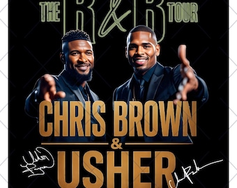 Gira Raymond & Brown 2026, diseño de camiseta de Usher x Chris Brown (descarga digital)