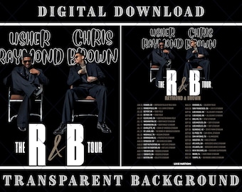 Gira Raymond & Brown 2026, diseño de camiseta de Usher x Chris Brown (descarga digital)