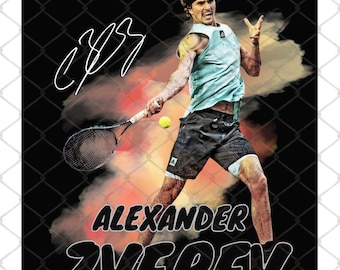 Diseño de Alexander Zverev PNG, jugador de tenis profesional de Alemania (descarga digital)
