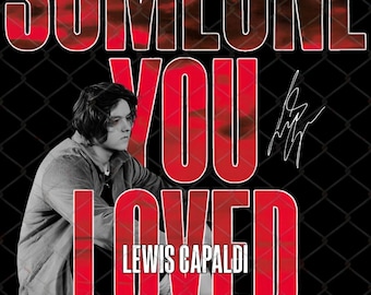 Diseño PNG de Lewis Capaldi, Gráfico "Alguien a quien amaste" (Descarga digital)
