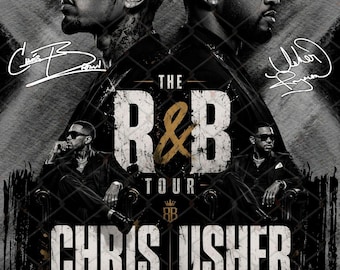 Raymond & Brown-turnén 2026, Usher x Chris Brown T-shirtdesign (digital nedladdning)