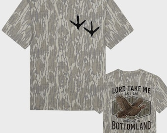 Lord Bury Me In Bottomland Shirt, Mossy Oak Wash Camo Tee, Vintage Hunting Shirt for Dad, Outlaw Hunter Gift 2026, Unisex Camo Top