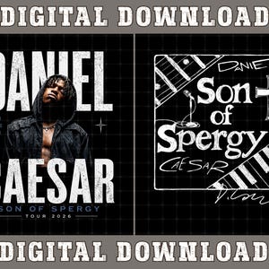 Daniel Caesar Son Of Spergy Tour 2026 PNG T-Shirt Design (Digital Download)